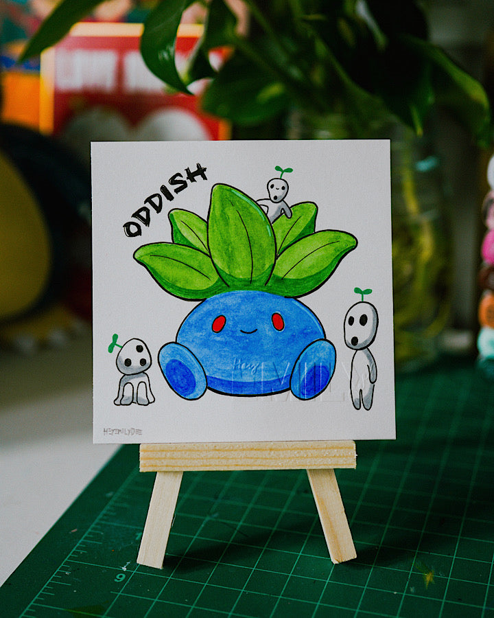 Oddish x Kodamas Original Drawing