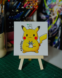 Pikachu x Totoro Original Drawing