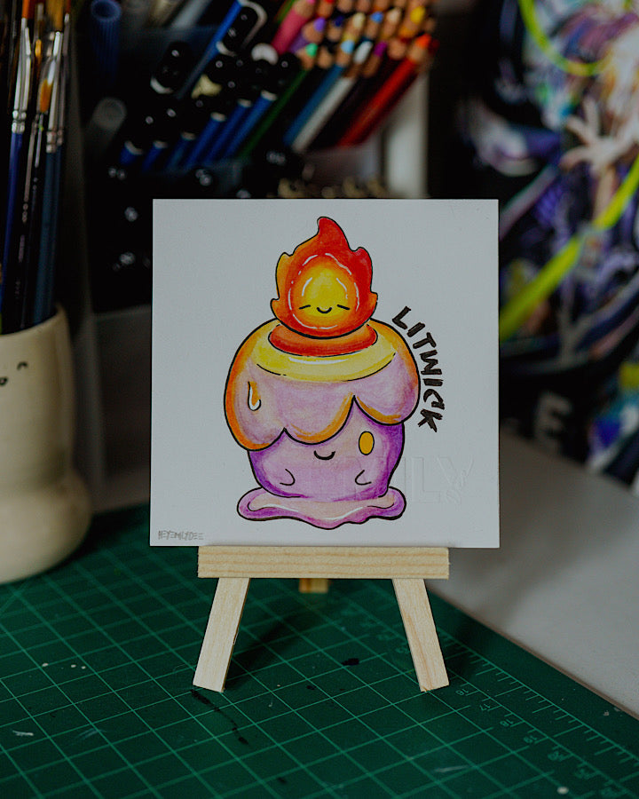 Litwick x Calcifer Original Drawing