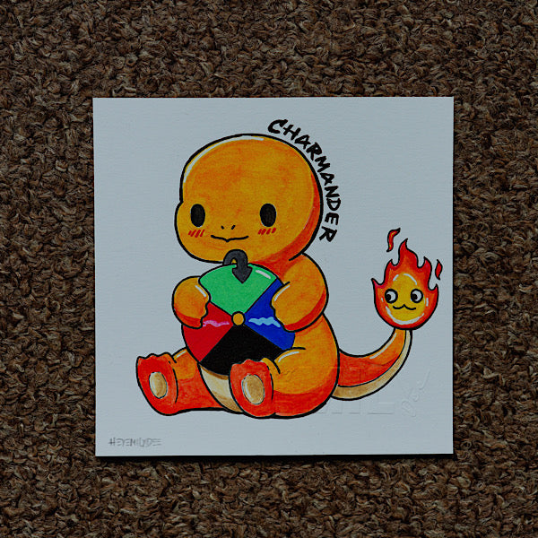 Charmander x Calcifer Original Drawing