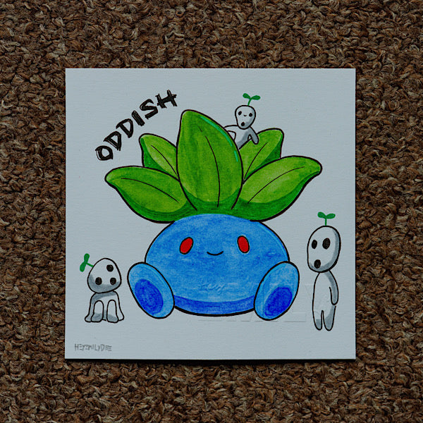 Oddish x Kodamas Original Drawing