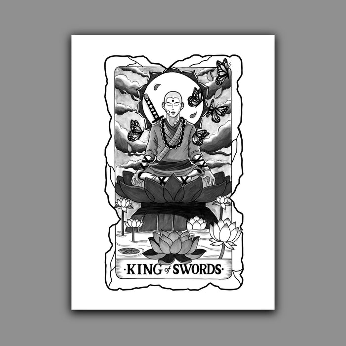 King of Swords Tarot Print