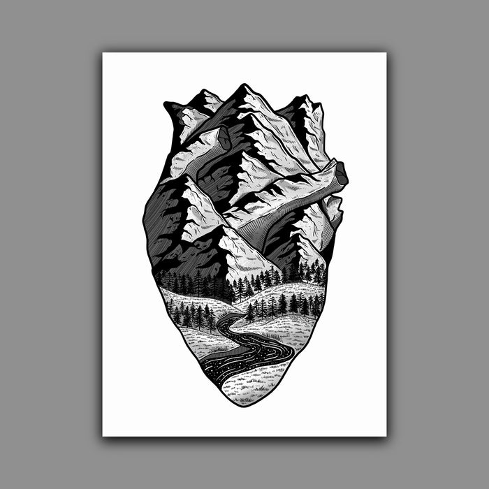 Mountain Heart Print