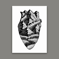 Mountain Heart Print