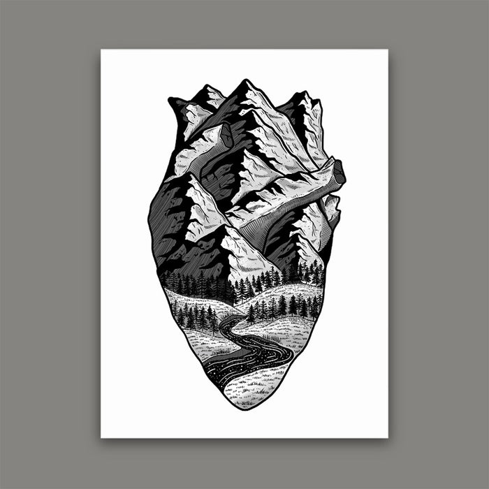 Mountain Heart Print