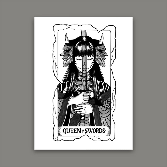 Queen of Swords Tarot Print