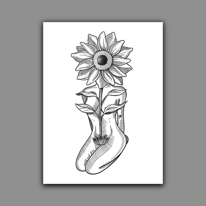 Sunflower Goddess Print