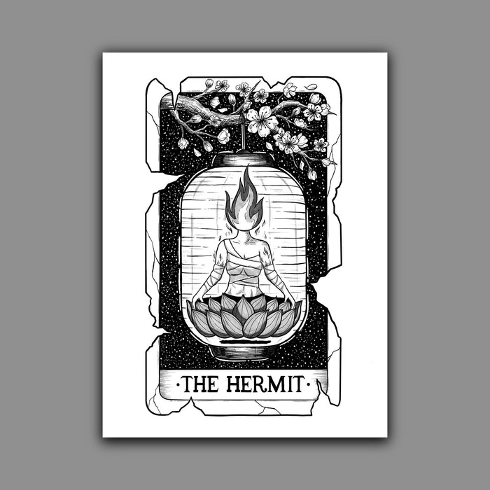 The Hermit Tarot Card Print