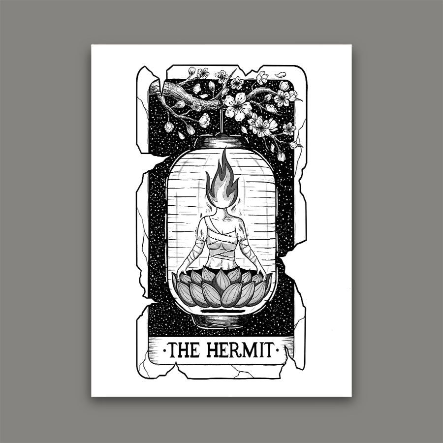 The Hermit Tarot Card Print