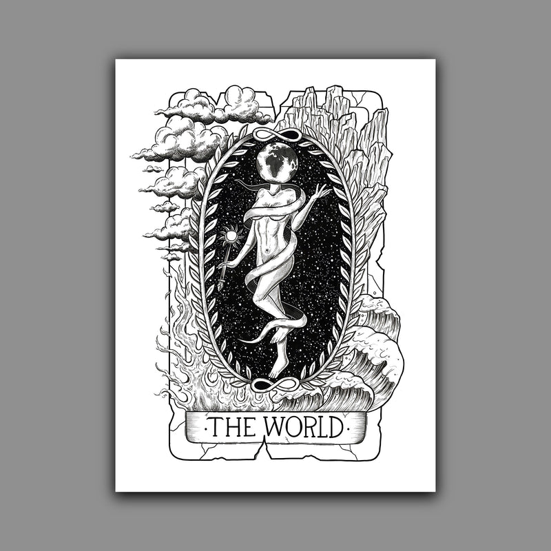 The World Tarot Card Print