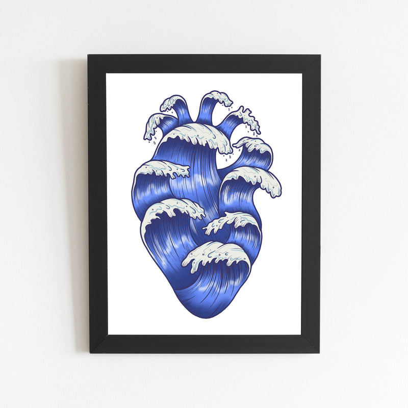 Wave Heart Print