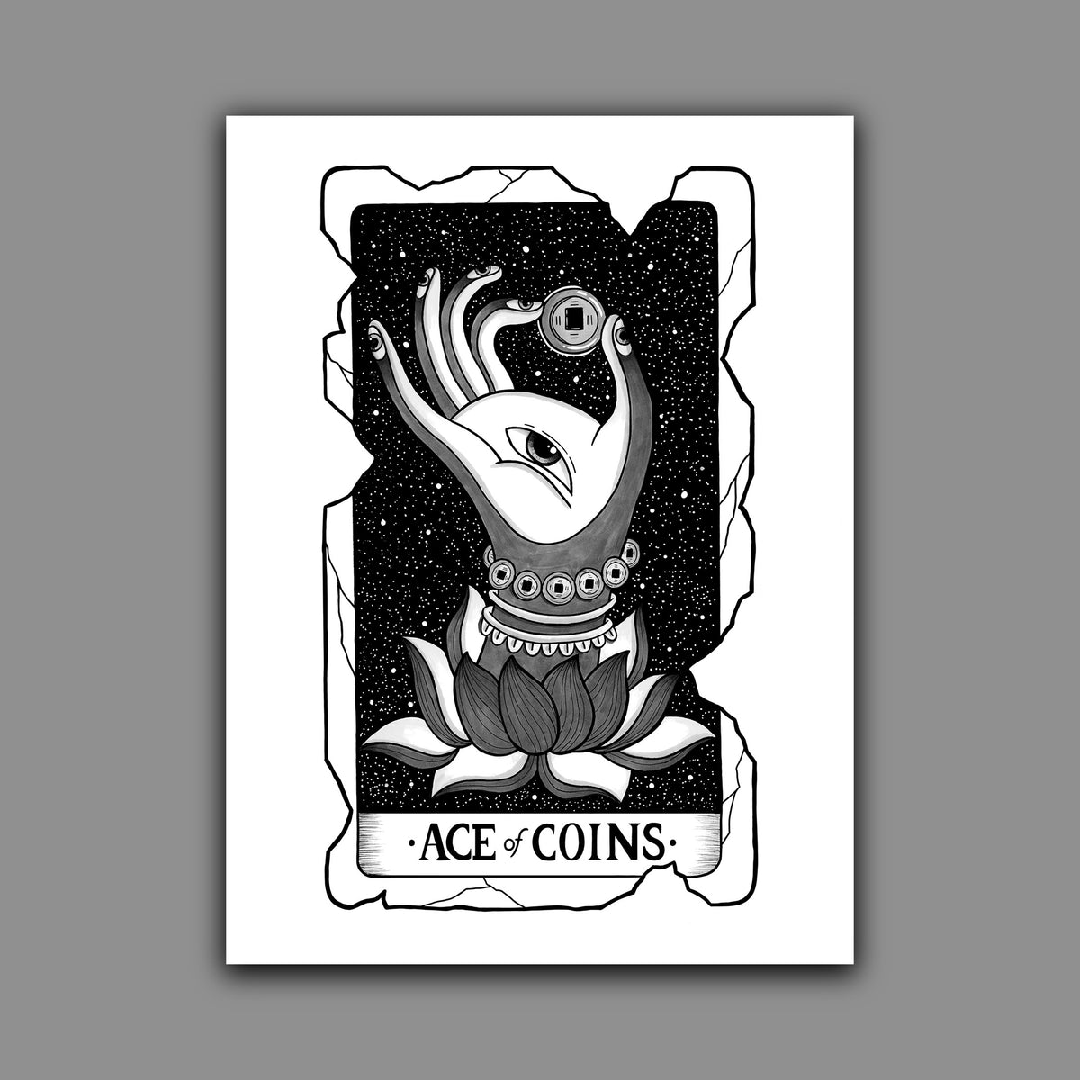 Ace of Coins Tarot Print