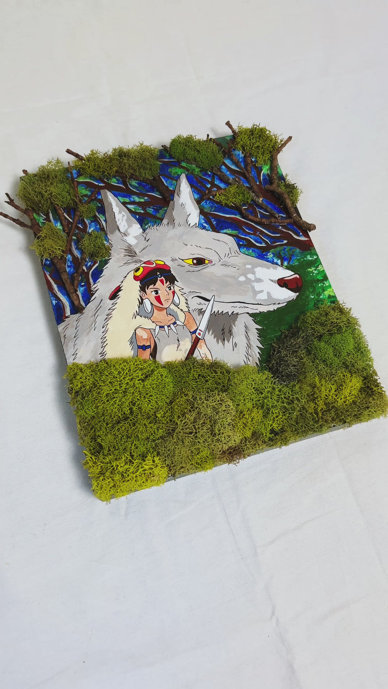 Princess Mononoke Mixed Media Original Painting