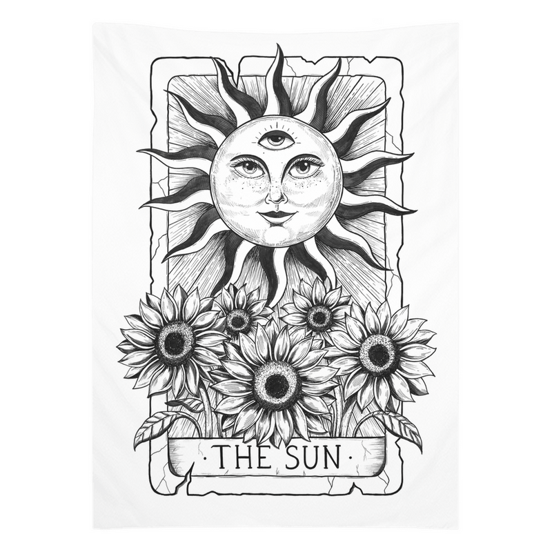 The Sun Tarot Tapestry HEYEMILYDEE SHOP