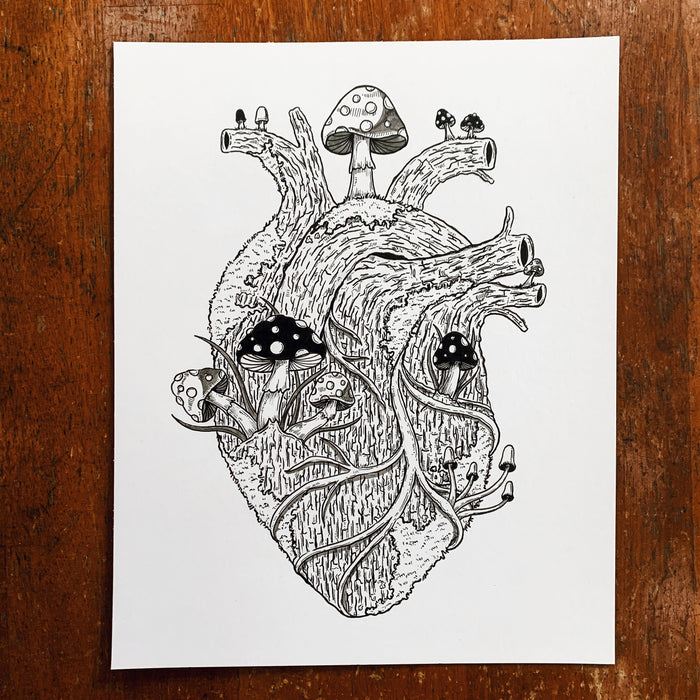 Tree Heart Original Drawing