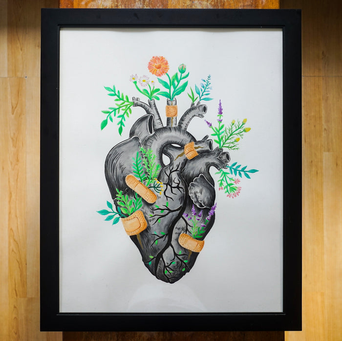 Healing Heart Original Watercolor Painting