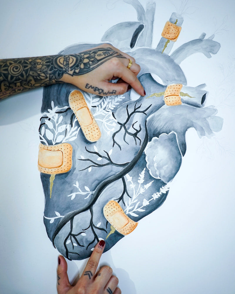 Healing Heart Original Watercolor Painting
