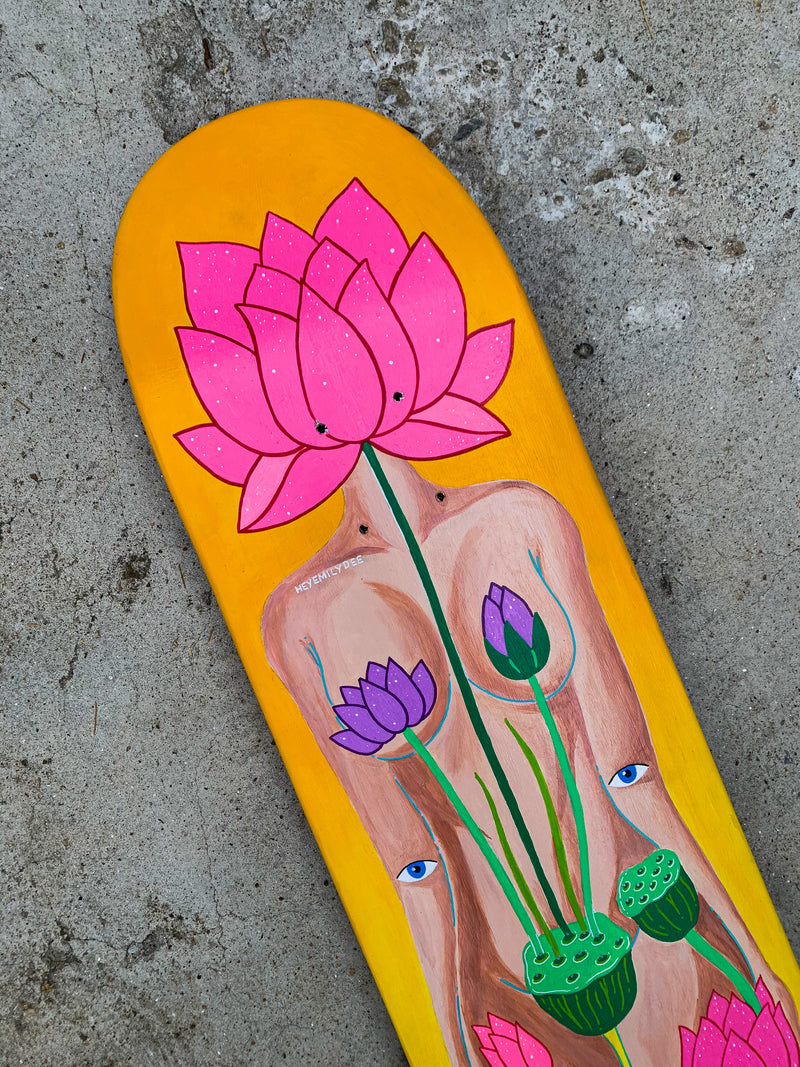 Lotus Goddess Custom Skateboard
