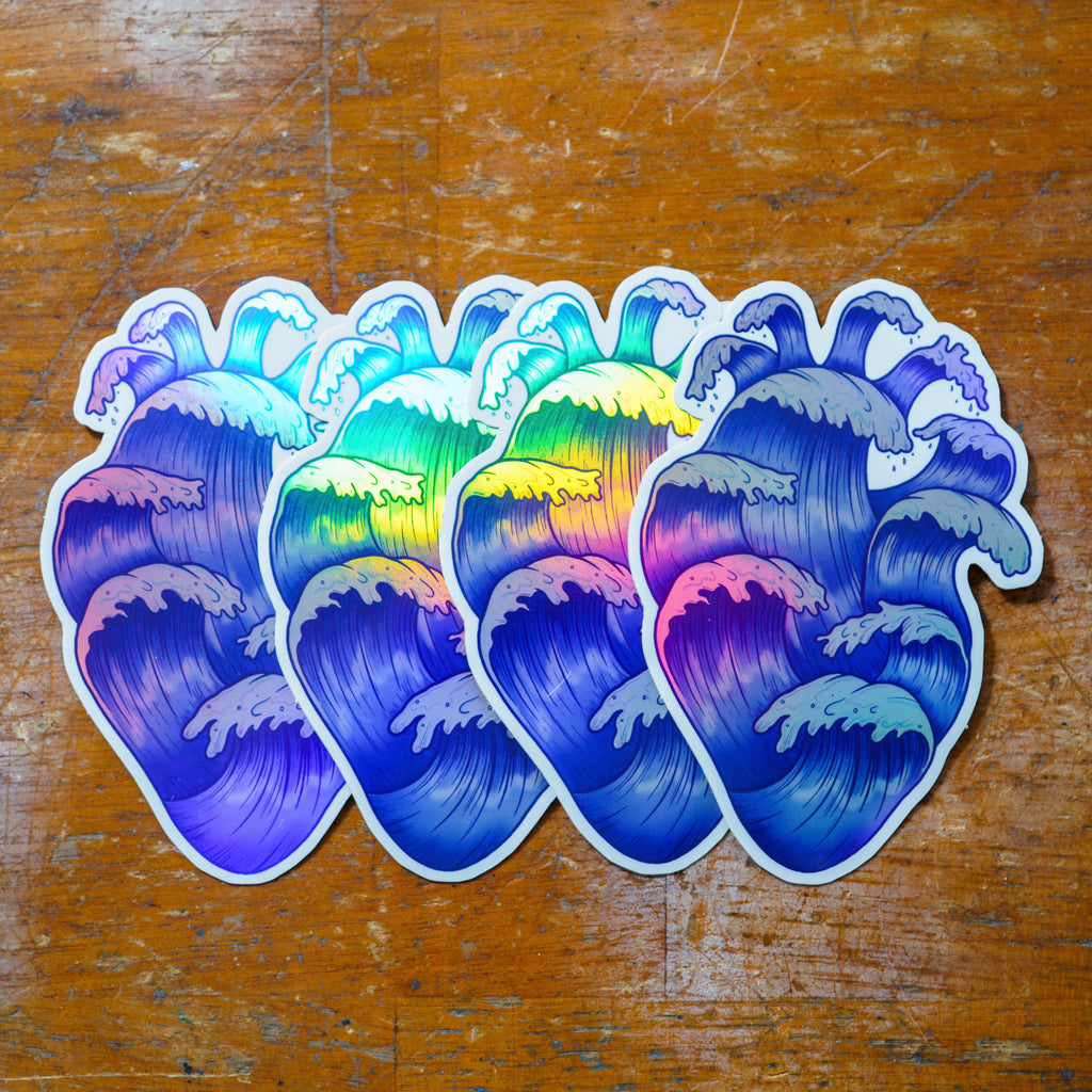 Wave Heart Sticker – HEYEMILYDEE SHOP