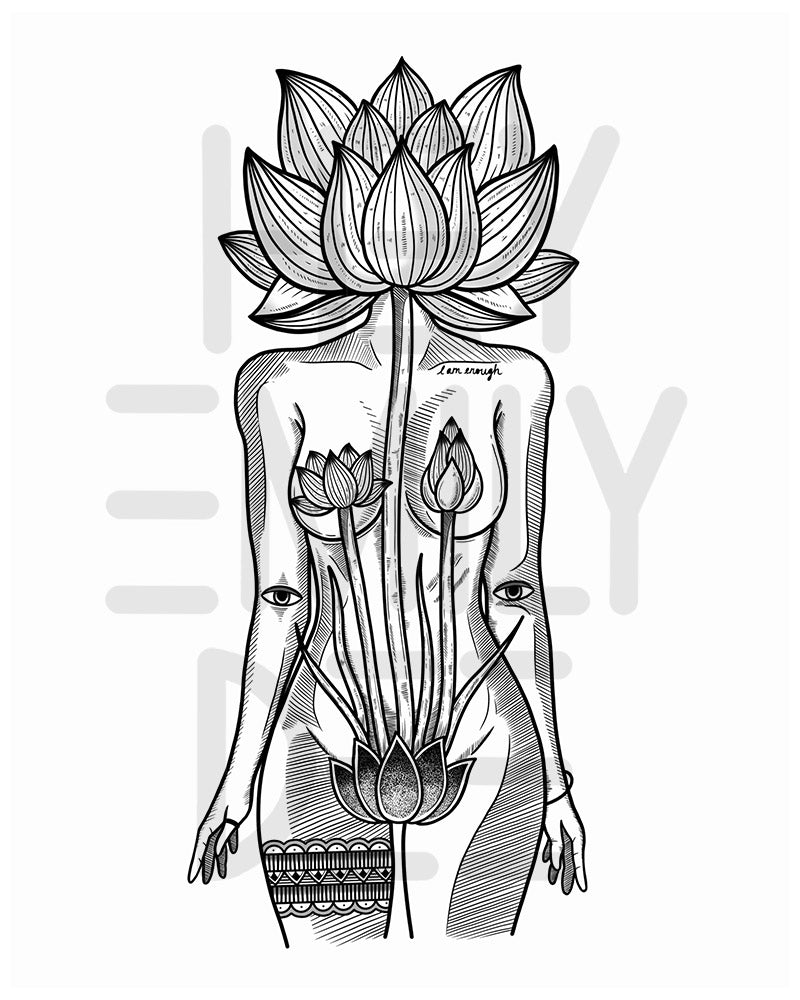 Flower Head Goddess (Set of 4 Prints)
