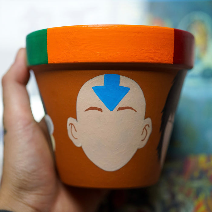 Avatar The Last Airbender Hand Painted Clay Pot