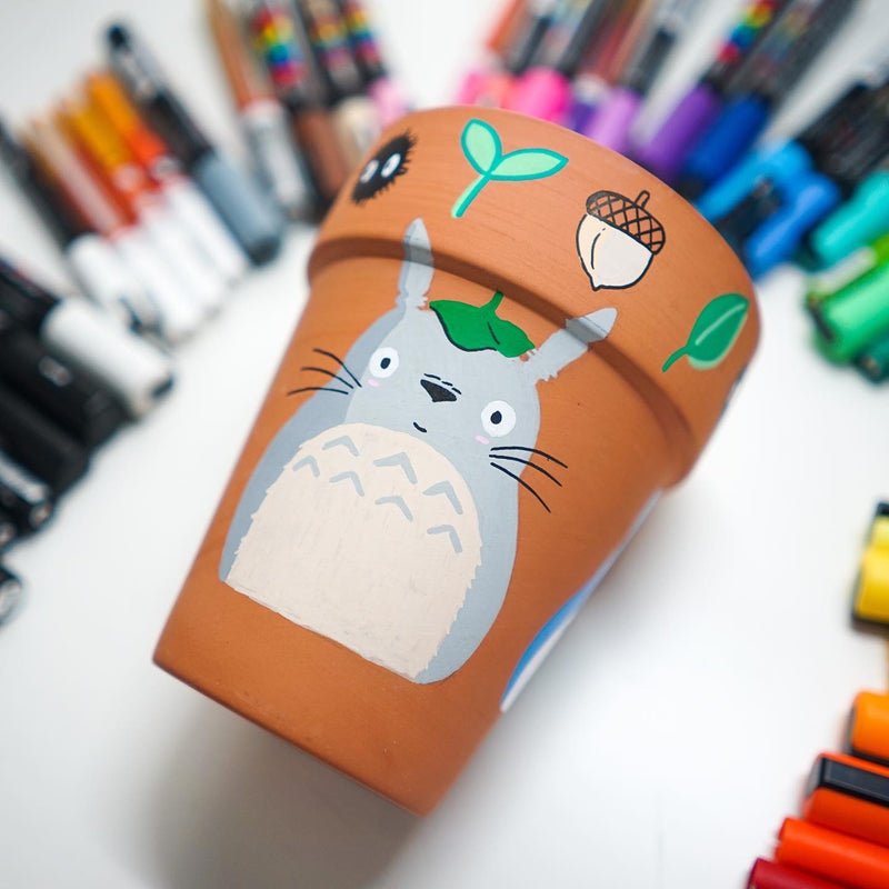 "My Neighbor Totoro" Hand Painted Clay Pot