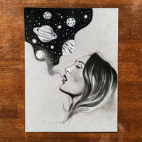 Galaxy Smoke Original Drawing